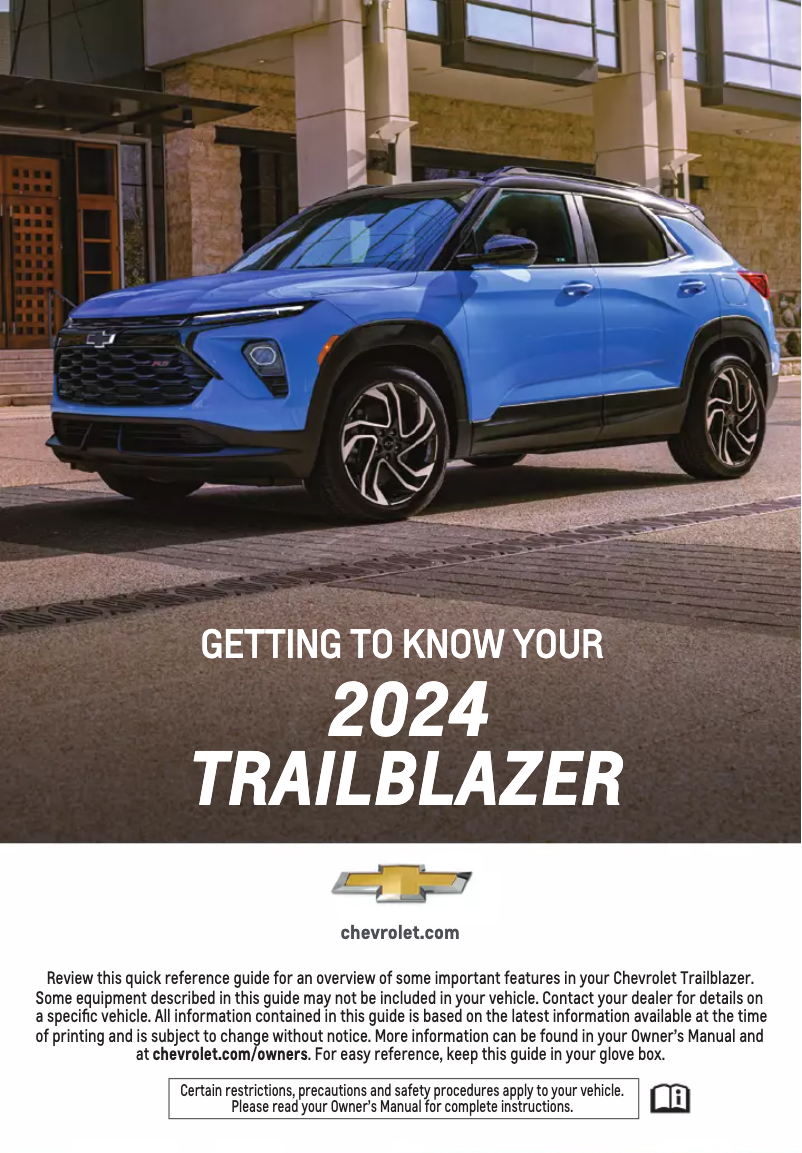 Image de la première page du manuel de l'appareil Trailblazer (2024)