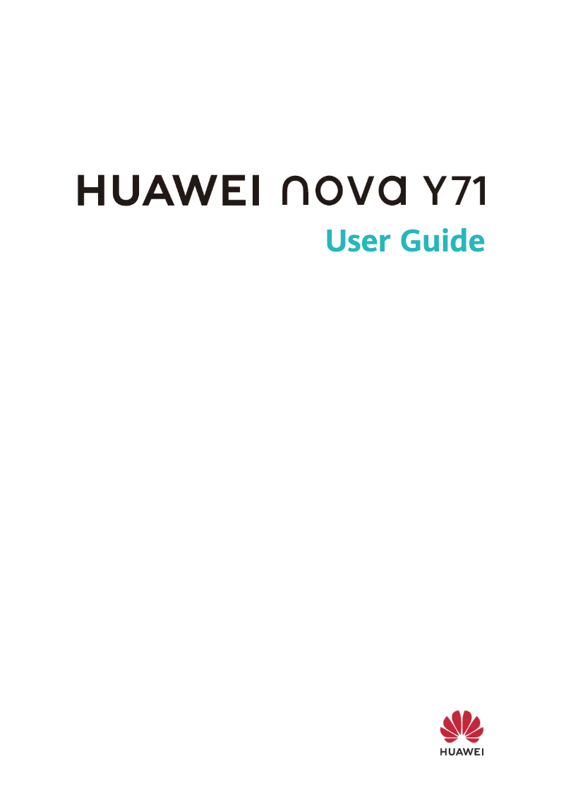 Page 1 of the manual User Manual Huawei nova Y71