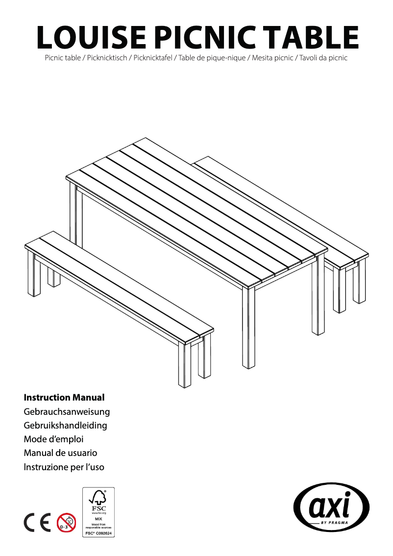 Page 1 de la notice Manuel utilisateur AXI Louise