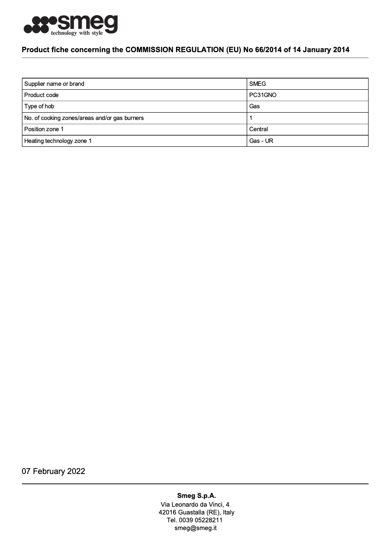 Image de la première page du manuel de l'appareil PC31GNO