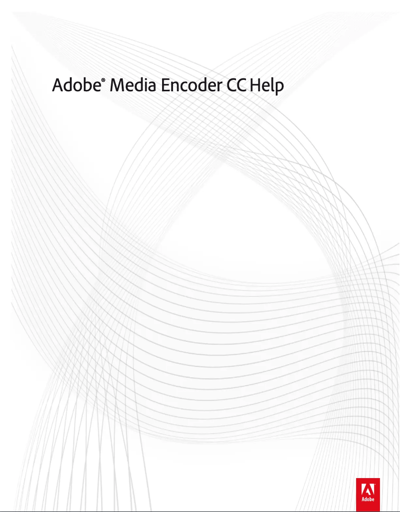 Page 1 of the manual User Manual Adobe Media Encoder CC