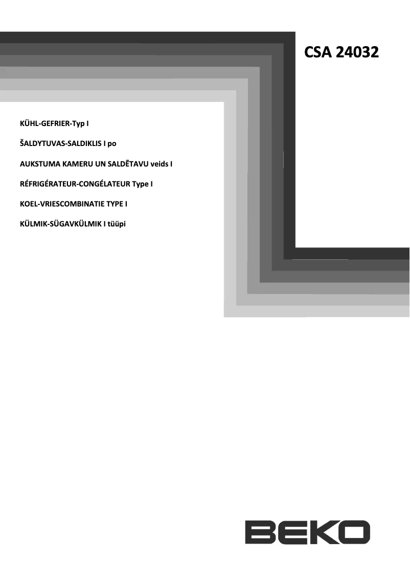Page n°1 - Manuel utilisateur Beko CSA 24032