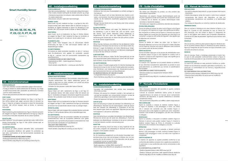 Page n°1 - Manuel utilisateur Frient Smart Humidity Sensor
