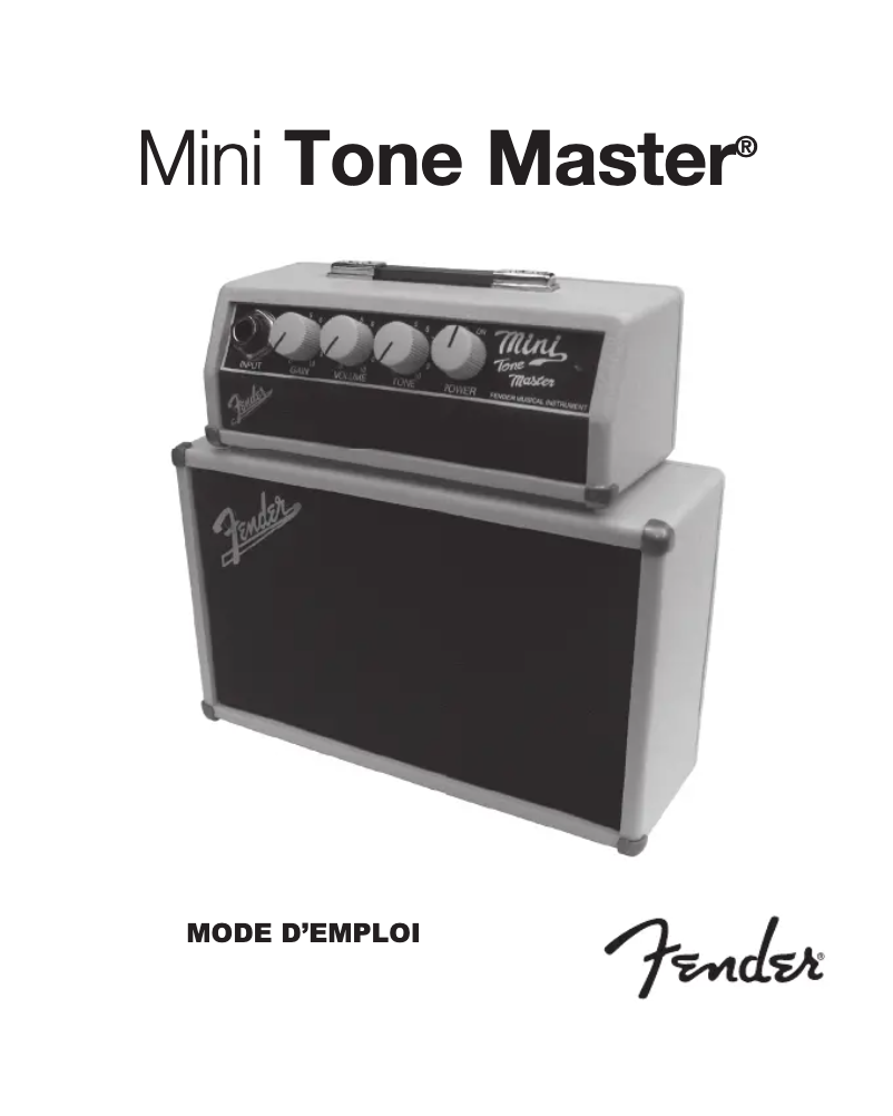 Page n°1 - Manuel utilisateur Fender Mini Tone Master