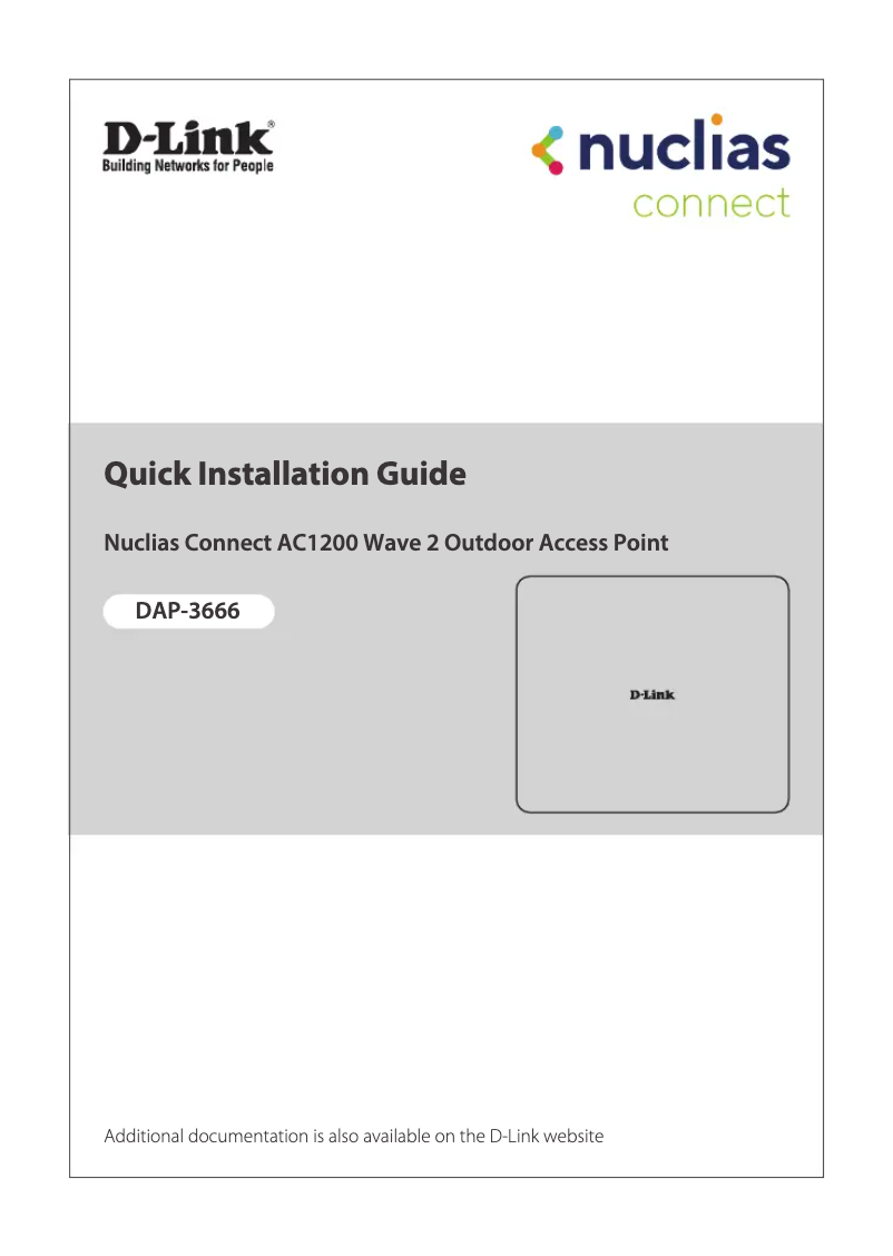 Page 1 de la notice Guide d'installation D-Link DAP-3666