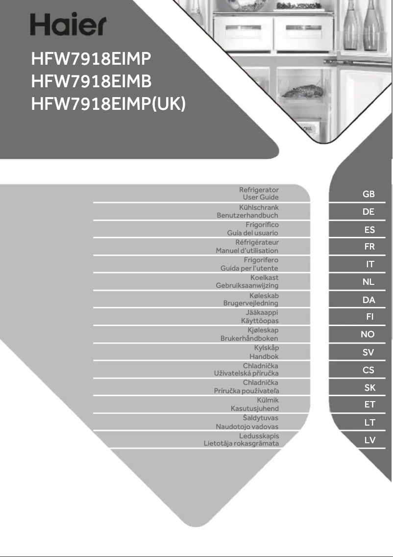 Image de la première page du manuel de l'appareil HFW7918EIMB