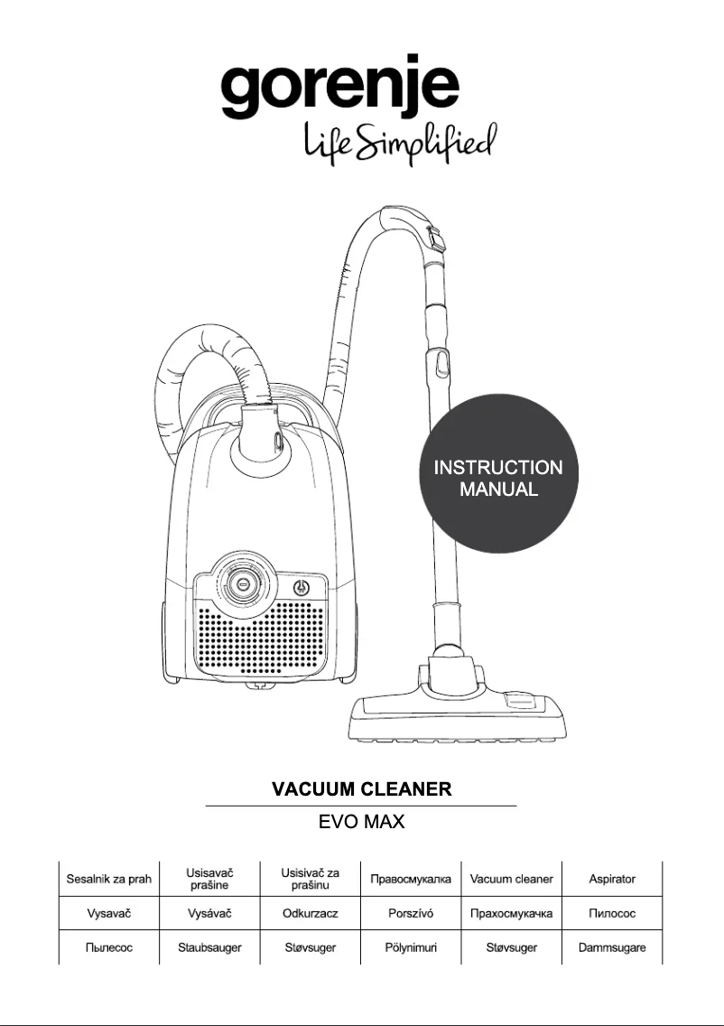 Page n°1 - Manuel utilisateur Gorenje VCE21EMW