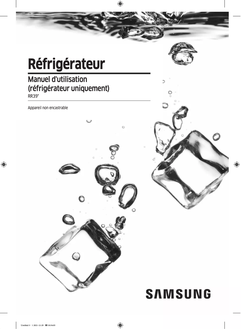 Page 1 de la notice Manuel utilisateur Samsung RR39M7305SA