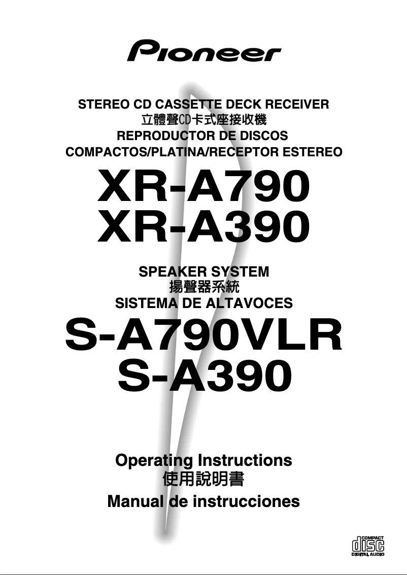 Image de la première page du manuel de l'appareil XR-A790