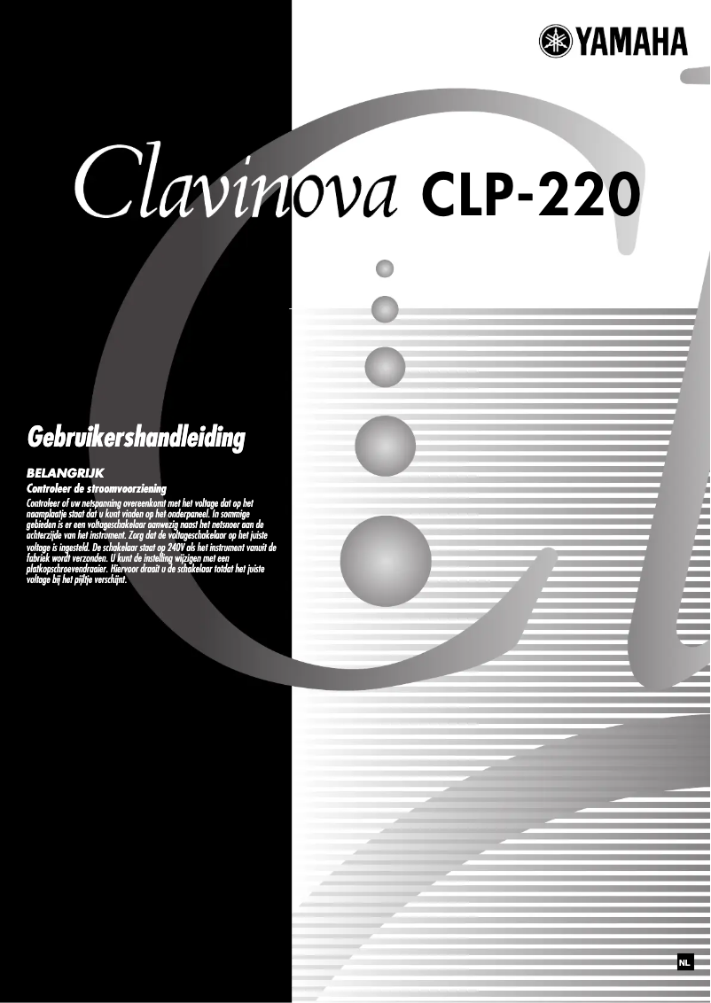 Image de la première page du manuel de l'appareil Clavinova CLP-220