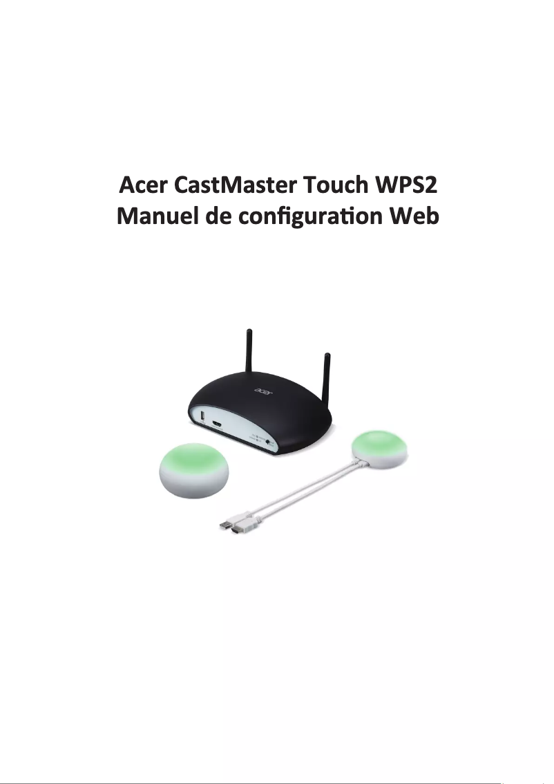 Page n°1 - Manuel utilisateur Acer CastMaster Touch WPS2