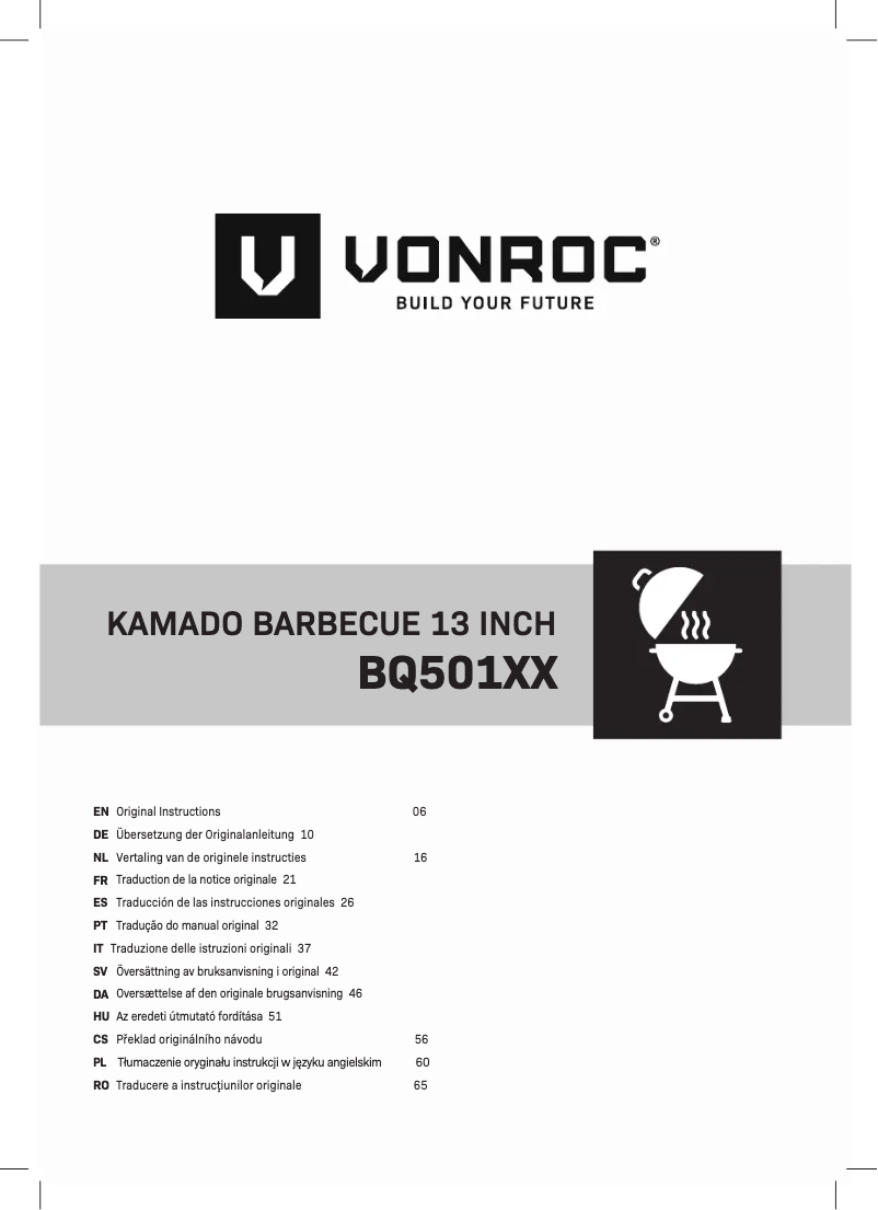 Page n°1 - Manuel utilisateur Vonroc BQ501XX