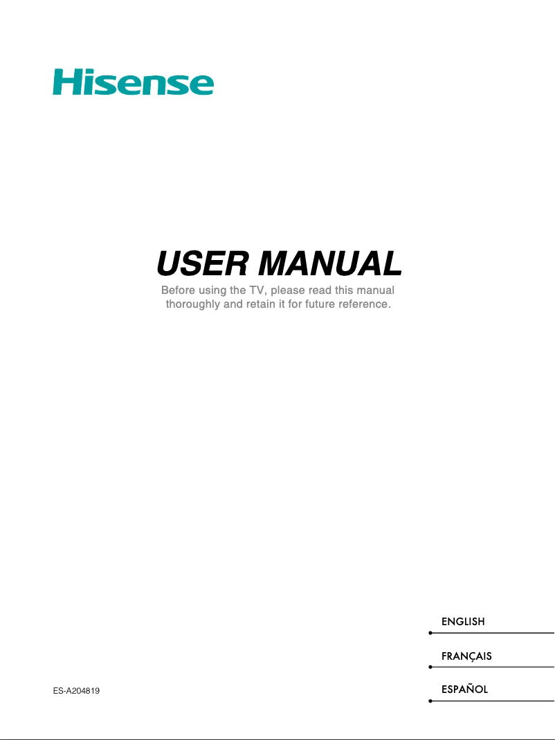 Page n°1 - Manuel utilisateur Hisense 40A4N