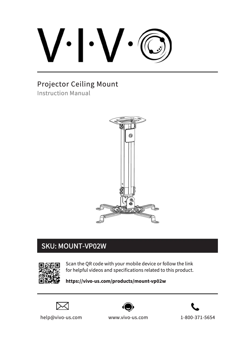 Page 1 de la notice Manuel utilisateur Vivo MOUNT-VP02W
