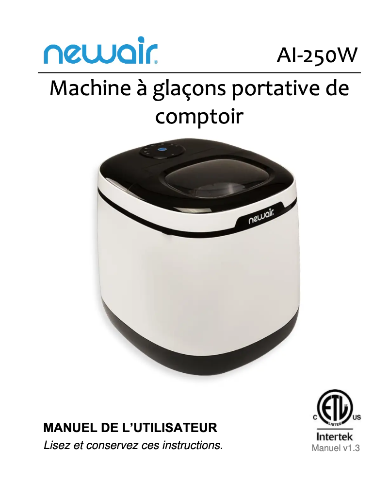 Page 1 de la notice Manuel utilisateur NewAir AI-250W
