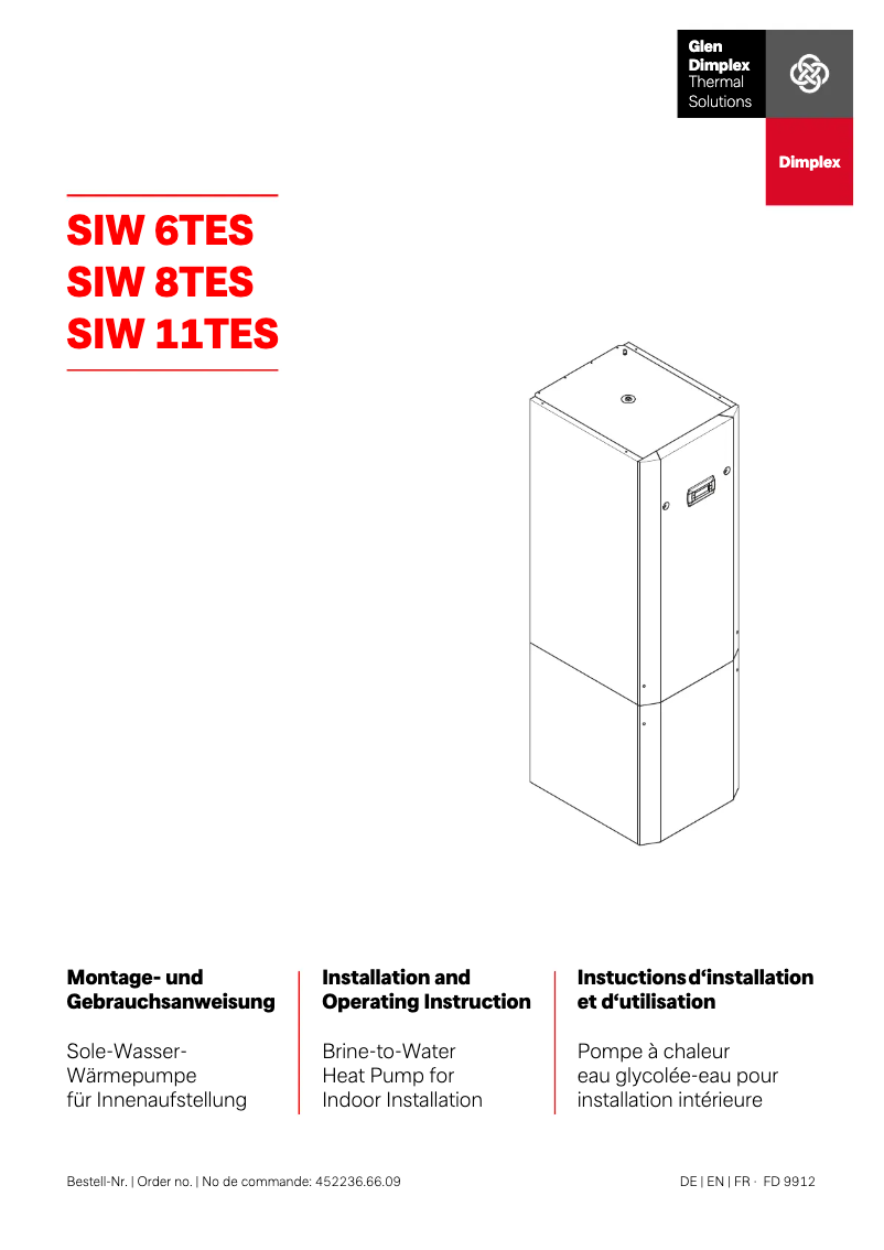Image de la première page du manuel de l'appareil SIW 11TES