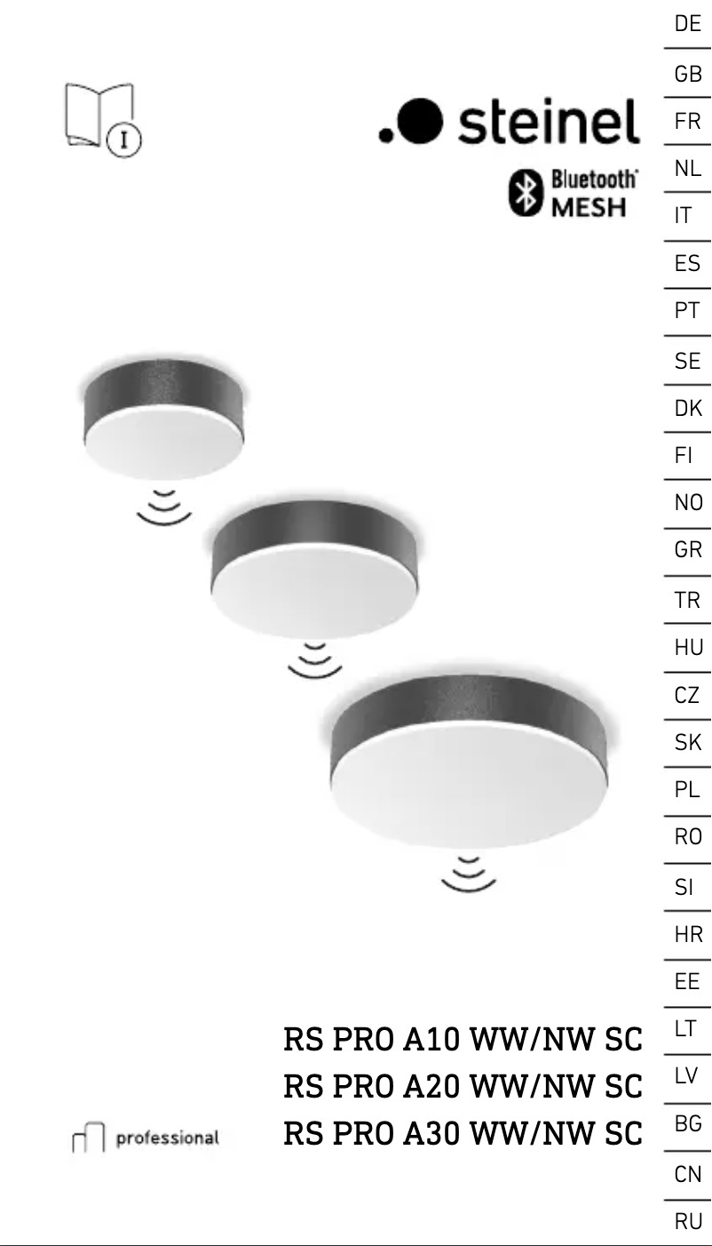 Page 1 de la notice Manuel utilisateur Steinel RS PRO A20 SC
