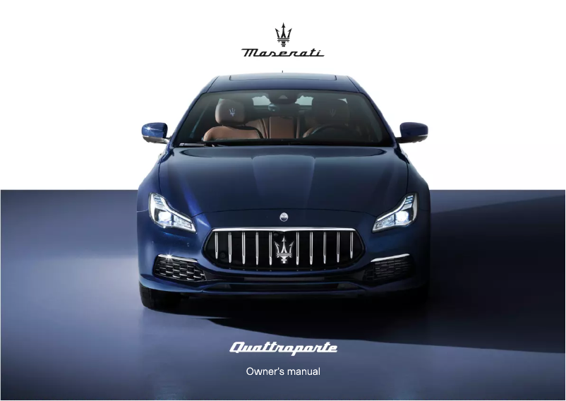 Page n°1 - Manuel utilisateur Maserati Quattroporte (2024)