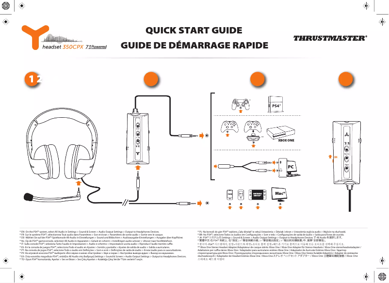 Page n°1 - Manuel utilisateur Thrustmaster Y-350CPX