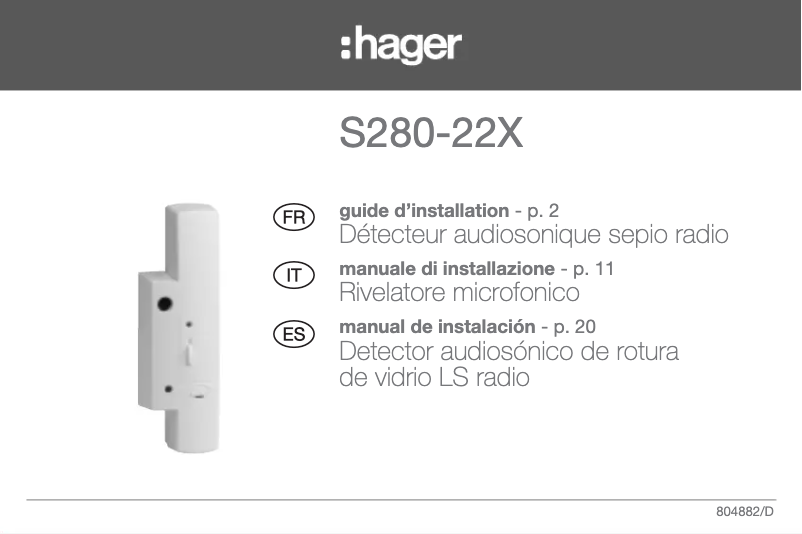 Image de la première page du manuel de l'appareil S280-22X