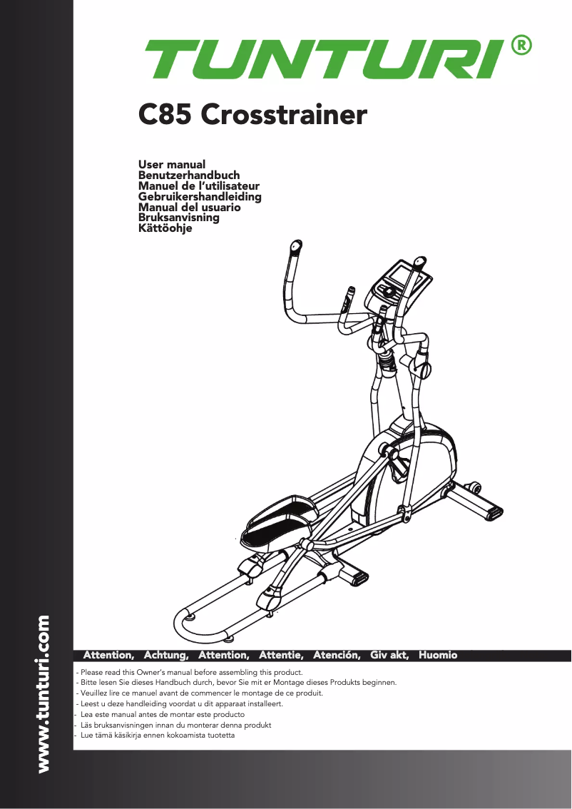 Image de la première page du manuel de l'appareil Endurance C85