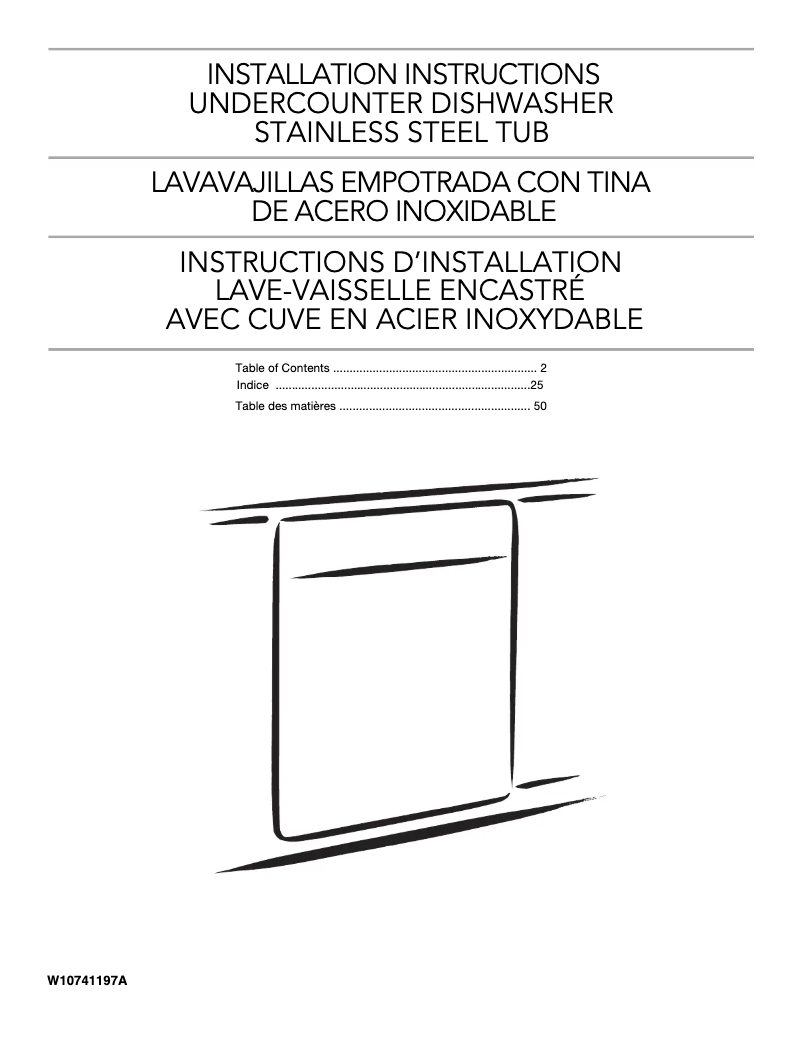 Page n°1 - Guide d'installation KitchenAid KDTM384E