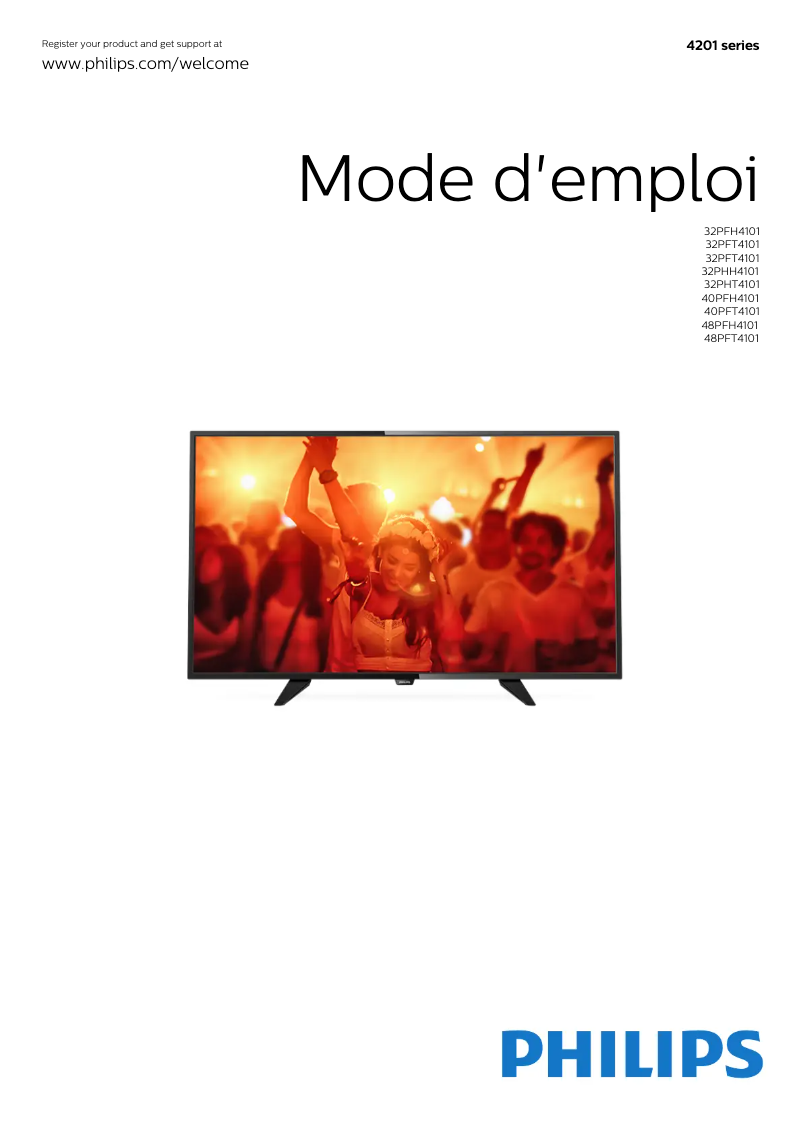 Page n°1 - Manuel utilisateur Philips 4000 series 48PFT4101
