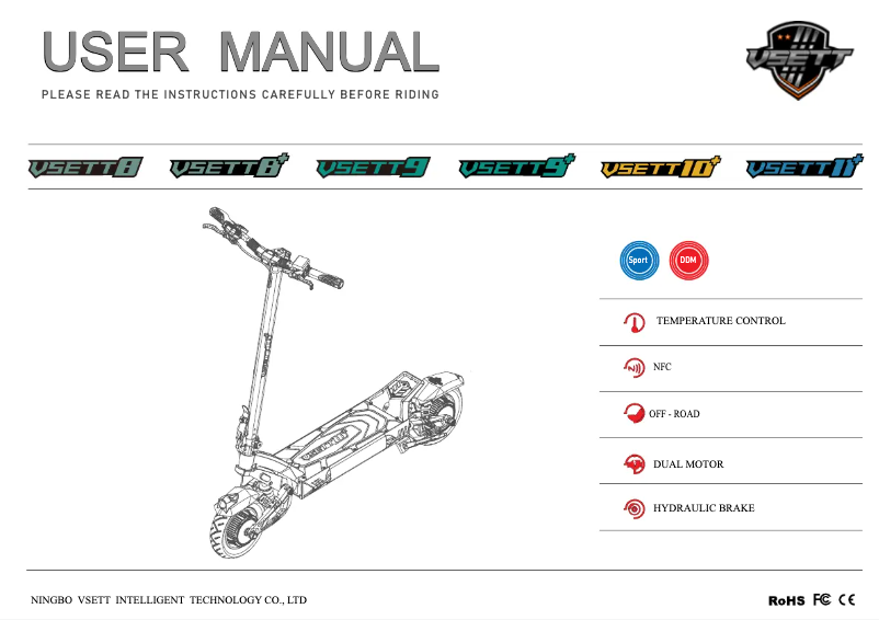 Page 1 of the manual User Manual VSETT 10+