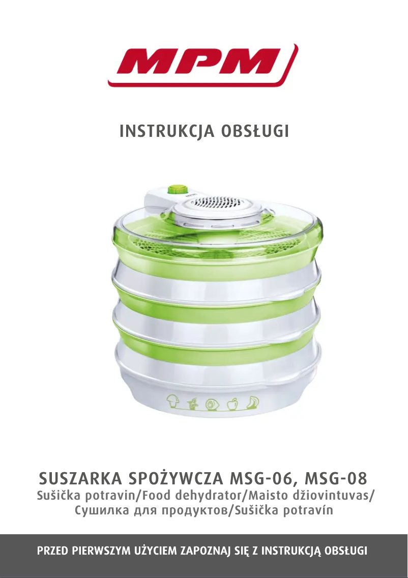 Image de la première page du manuel de l'appareil MSG06