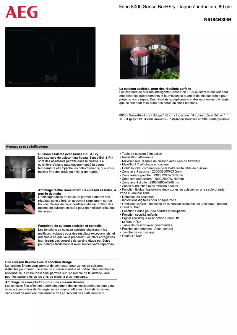 Image de la première page du manuel de l'appareil NIG84B30IB