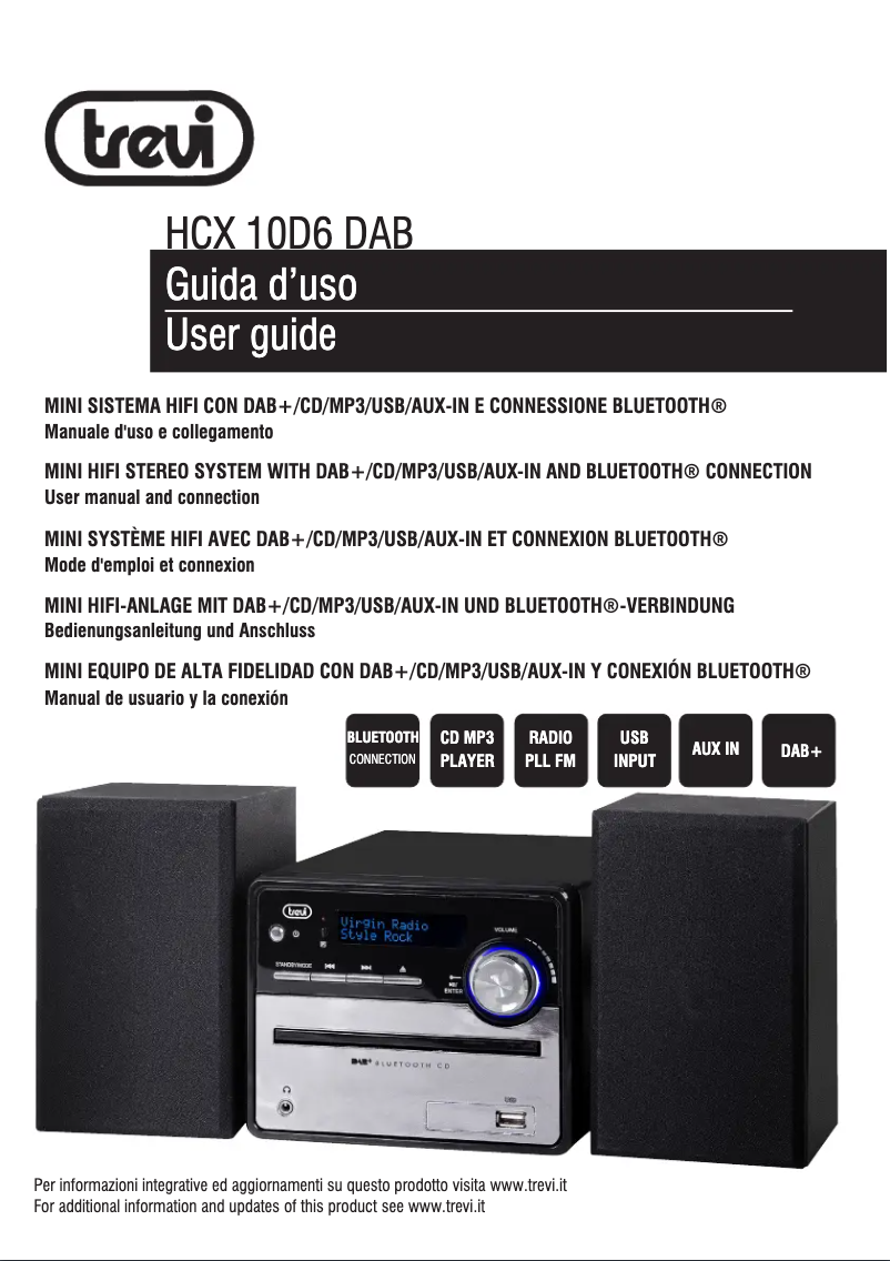 Page 1 de la notice Manuel utilisateur Trevi HCX 10D6 DAB