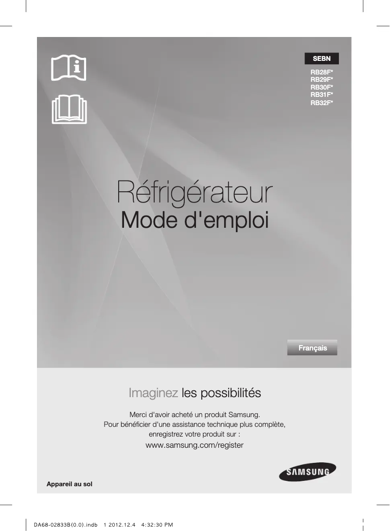 Page n°1 - Manuel utilisateur Samsung RB32F