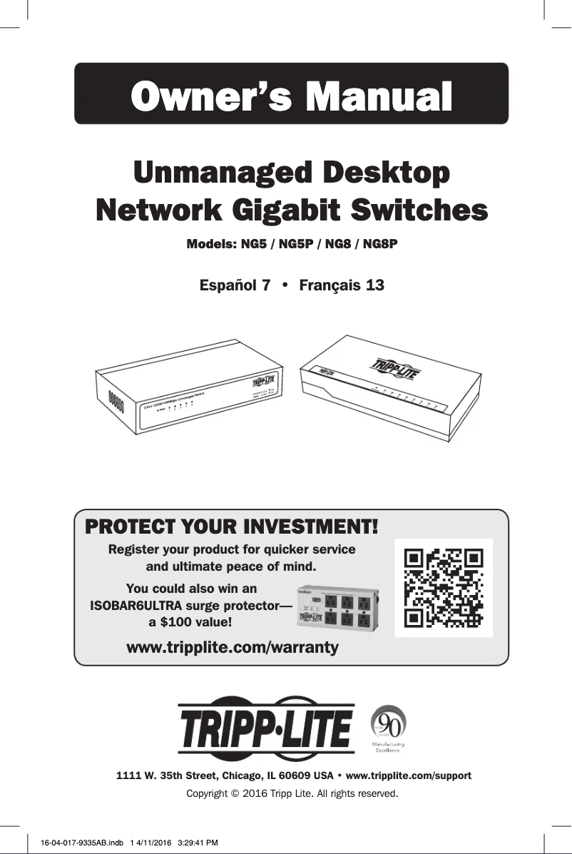 Image de la première page du manuel de l'appareil NG8