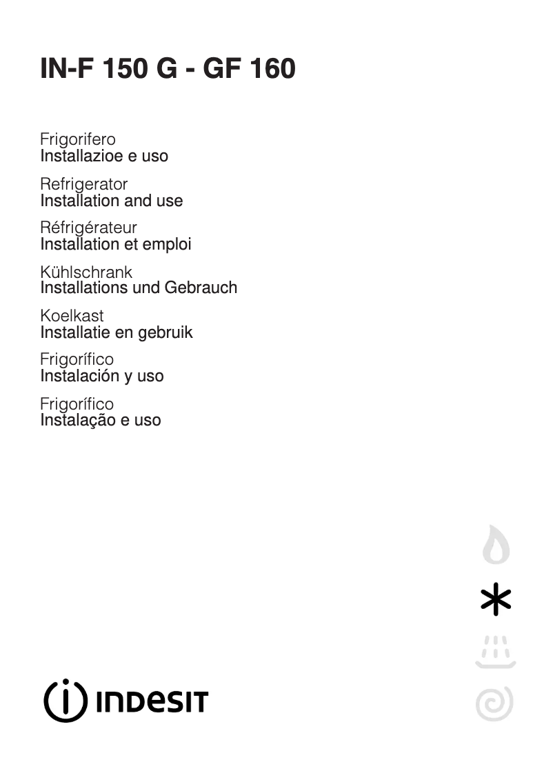 Página 1 del manual Manual de usuario Indesit GF 160 I INDES.