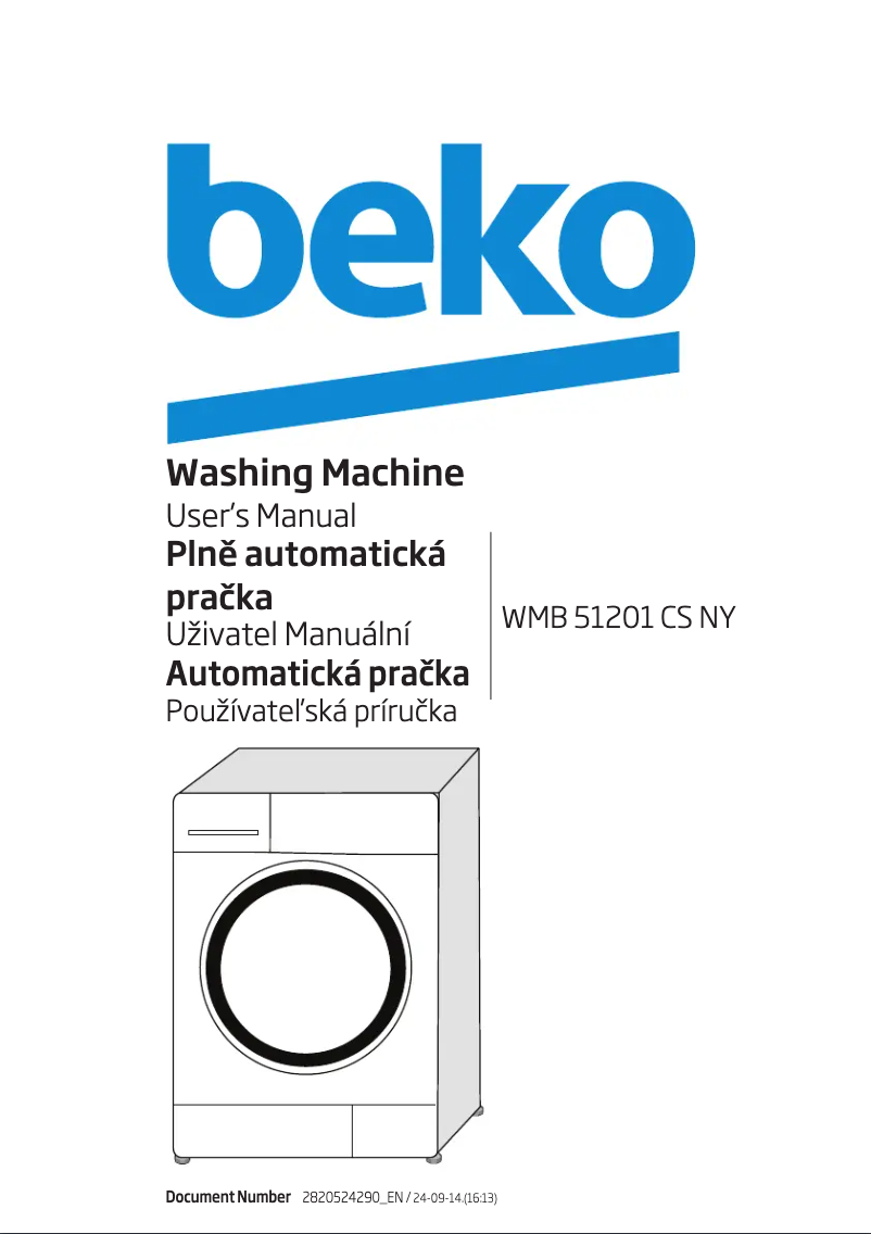Page 1 de la notice Manuel utilisateur Beko WMB 51201 CS NY