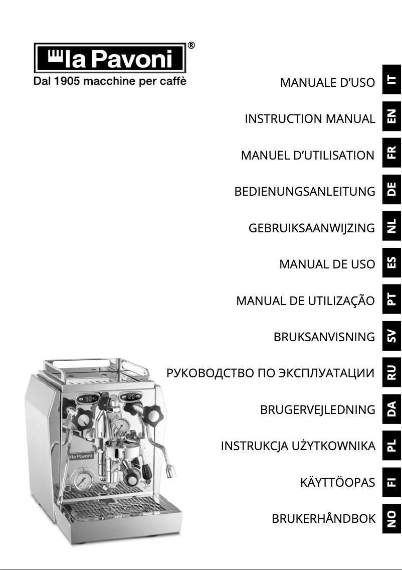 Page n°1 - Manuel utilisateur la Pavoni LPSGEV03EU