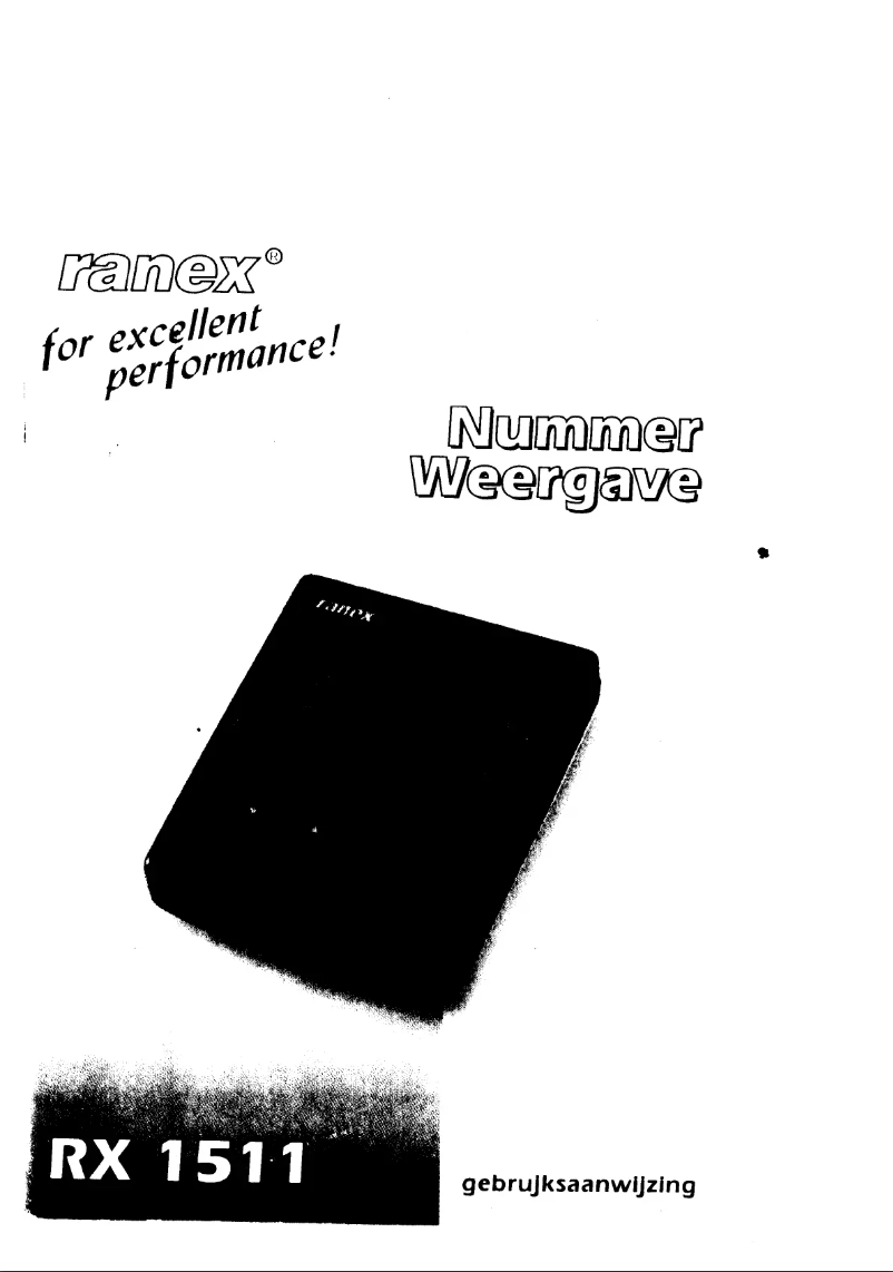Image de la première page du manuel de l'appareil RX1511