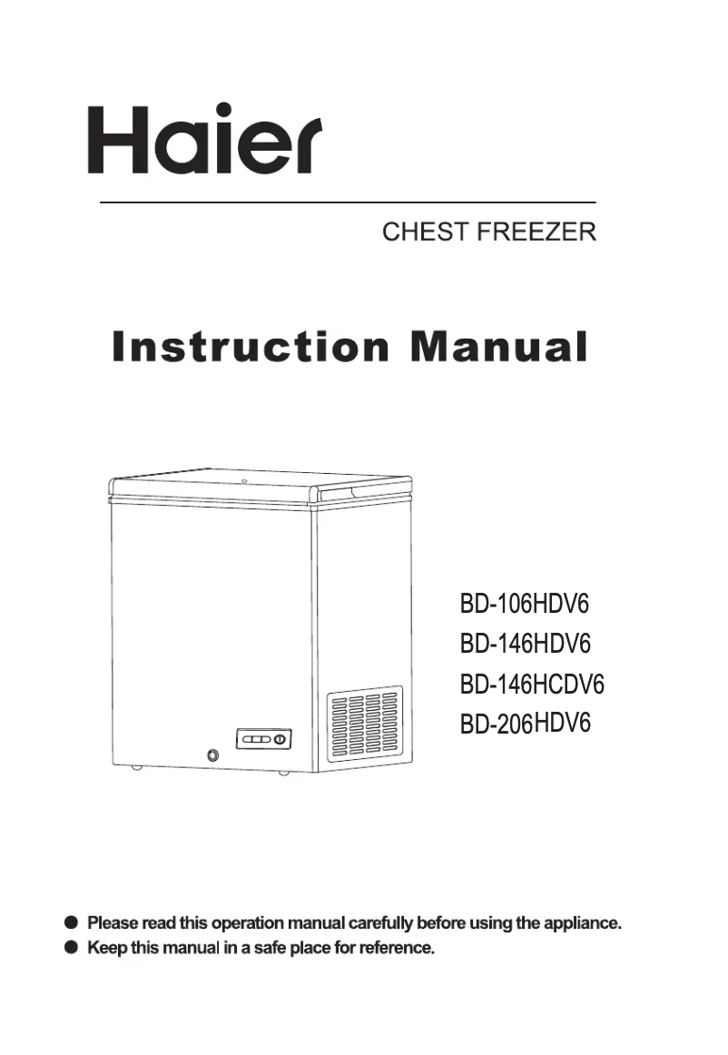 Page n°1 - Manuel utilisateur Haier BD-146HDV6