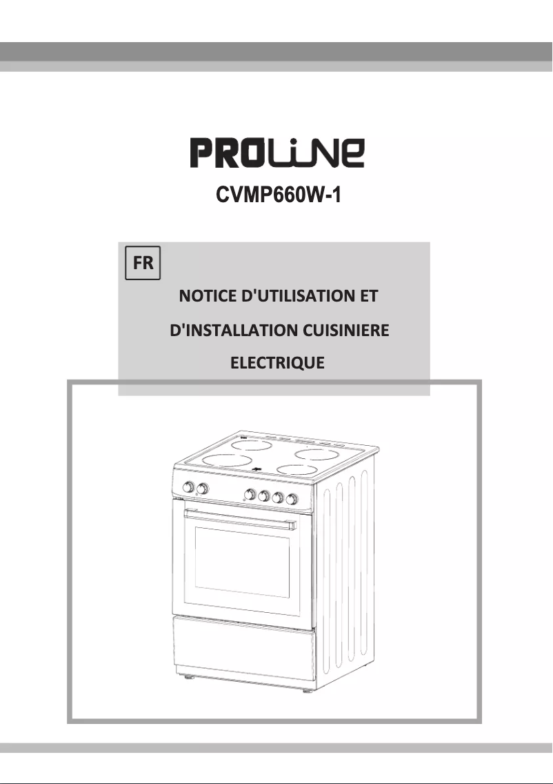 Page 1 de la notice Manuel utilisateur Proline CVMP 660W-1