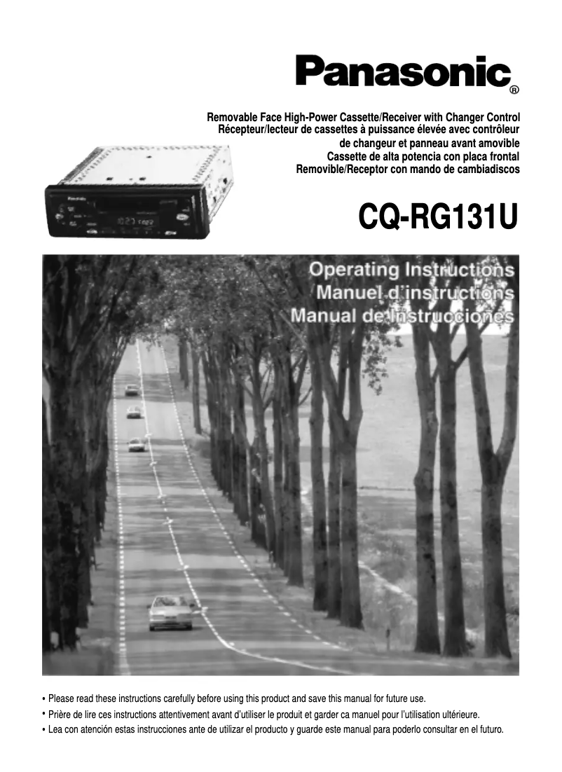 Image de la première page du manuel de l'appareil CQ-RG131U