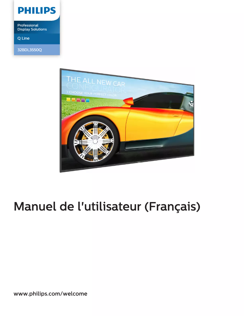Page n°1 - Manuel utilisateur Philips 32BDL3550Q