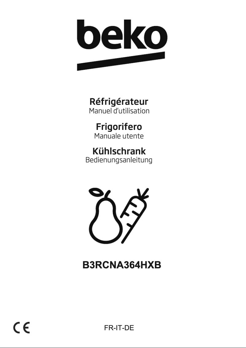 Page 1 de la notice Manuel utilisateur Beko B3RCNA364HXB