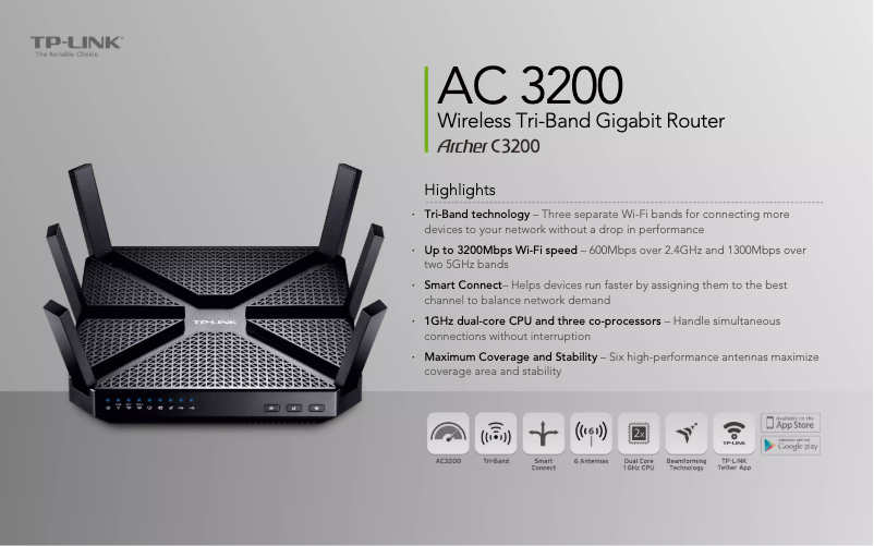 Página 1 del manual Ficha técnica TP-Link Archer C3200