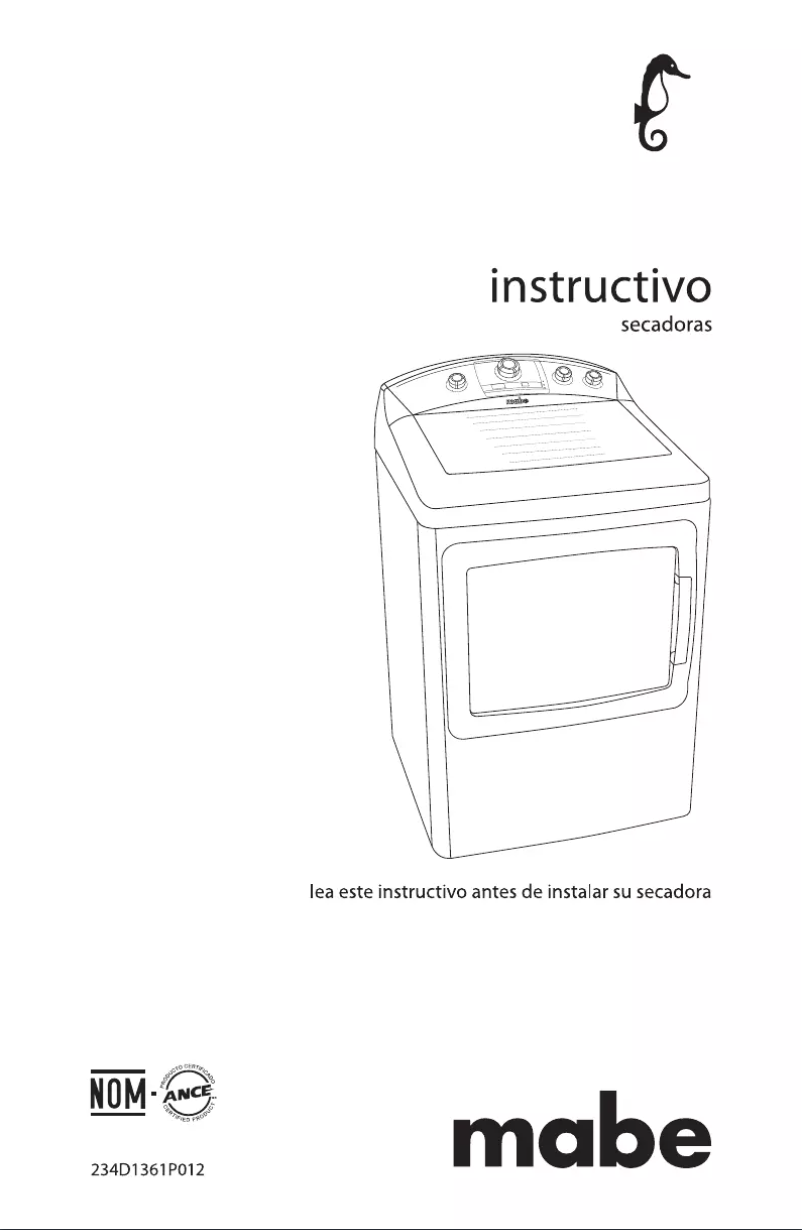 Page n°1 - Manuel utilisateur Mabe SMC620DEBB