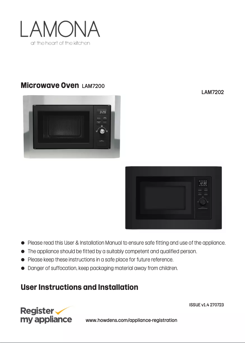 Image de la première page du manuel de l'appareil LAM7202