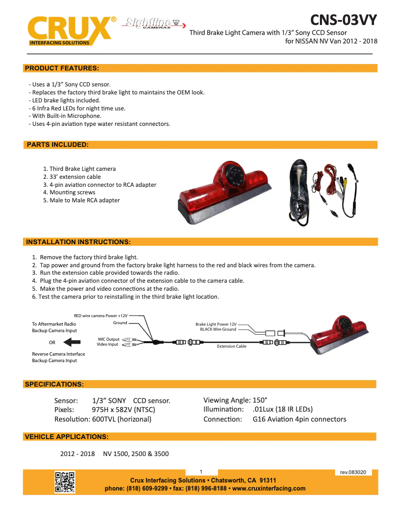 Image de la première page du manuel de l'appareil CNS-03VY