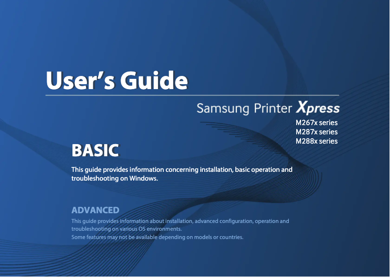 Page 1 of the manual User Manual Samsung Xpress SL-M2875DW