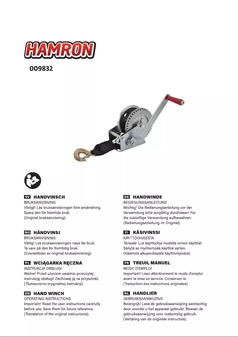 Página 1 del manual Manual de usuario Hamron 009832