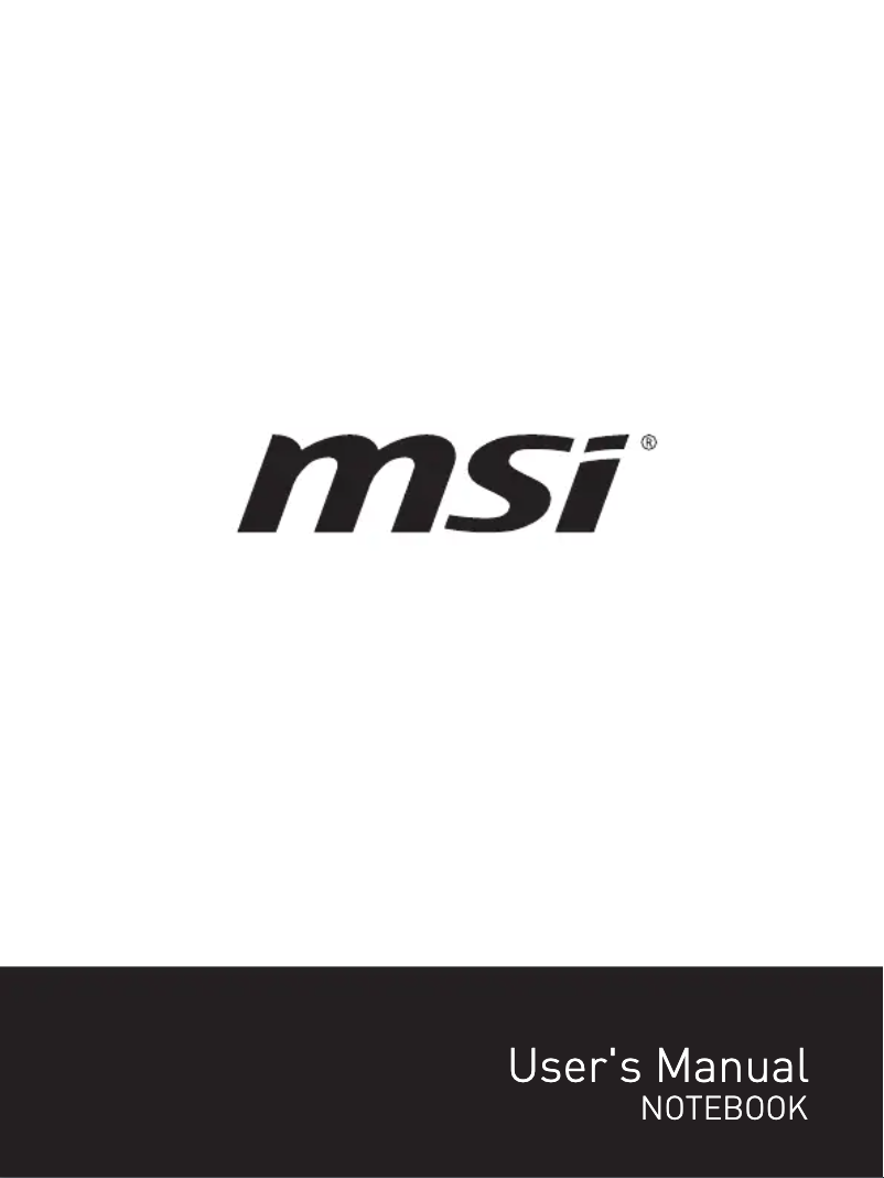 Page n°1 - Manuel utilisateur MSI P65 8RD-030NL