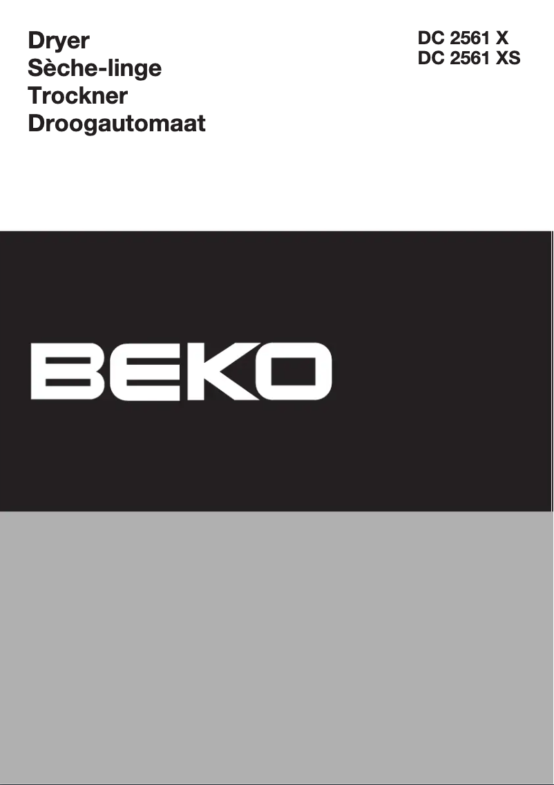 Page n°1 - Manuel utilisateur Beko DC 2561